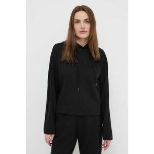 Max Mara Leisure bluză femei, culoarea negru, cu glugă, imprimeu 2416920000000 imagine