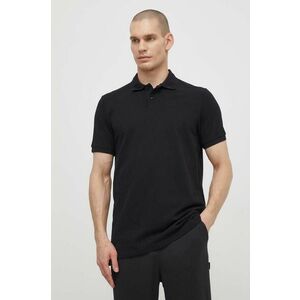 Peak Performance polo de bumbac culoarea negru, neted imagine