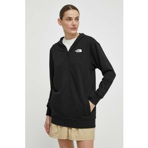 The North Face hanorac de bumbac femei, culoarea negru, cu glugă, neted, NF0A87E3JK31 imagine