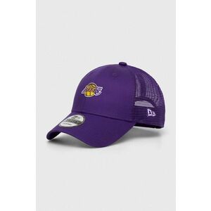 New Era sapca culoarea violet, cu imprimeu, LOS ANGELES LAKERS imagine