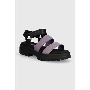 Timberland sandale de piele London Vibe femei, culoarea violet, cu platforma, TB0A63GGEAJ1 imagine