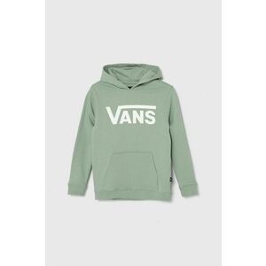 Vans hanorac de bumbac pentru copii culoarea verde, cu glugă, cu imprimeu imagine