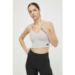 New Balance sutien sport Harmony culoarea gri, neted, WB41030MNK imagine