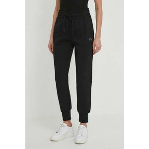 Lacoste pantaloni de trening culoarea negru, neted imagine