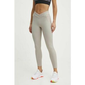 Reebok jambiere de yoga LUX Collection culoarea bej, neted, 100076114 imagine