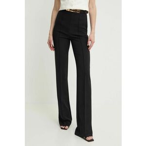 Elisabetta Franchi pantaloni femei, culoarea negru, drept, high waist, PA03442E2 imagine