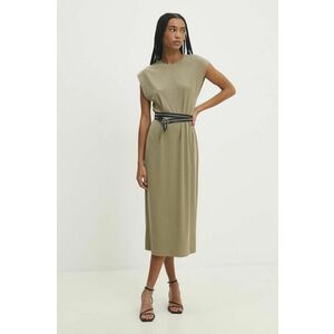 Answear Lab rochie culoarea verde, midi, drept imagine