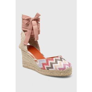 Missoni espadrile Eva 86 culoarea roz, toc pana, M25_002 imagine