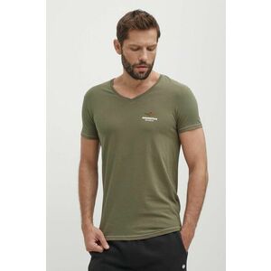 Aeronautica Militare tricou barbati, culoarea verde, neted, AM1UTI004 imagine