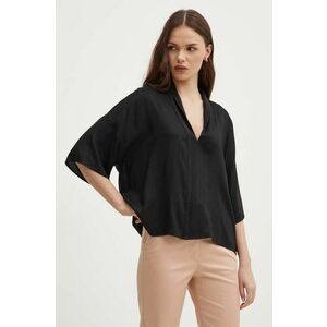 United Colors of Benetton bluza femei, culoarea negru, neted, 5XBQDQ09E imagine