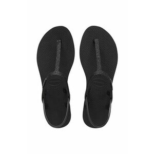 Havaianas sandale YOU PARATY GLITTER femei, culoarea negru, cu toc plat, 4148951.0090 imagine