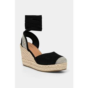 U.S. Polo Assn. espadrile STEFY femei, culoarea negru, toc pana, STEFY001W 4HT1 imagine