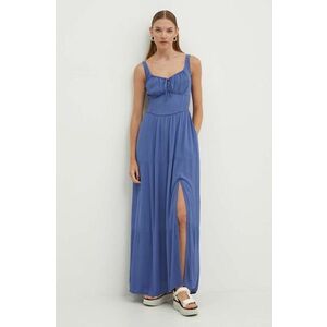 Hollister Co. rochie culoarea albastru marin, maxi, evazati imagine