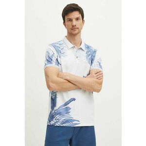 Medicine tricou polo barbati, culoarea alb, modelator imagine