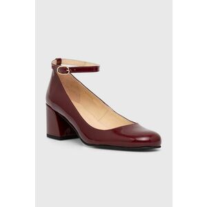 Alohas pantofi de piele Antoine culoarea bordo, cu toc drept, S100695-01 imagine