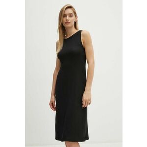 United Colors of Benetton rochie culoarea negru, midi, drept imagine