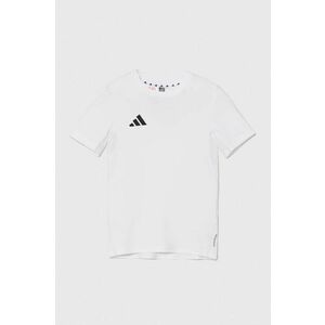 adidas tricou copii J TEAM TEE culoarea alb, neted, IT5056 imagine