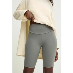 Answear Lab pantaloni scurti femei, culoarea verde, neted, high waist imagine