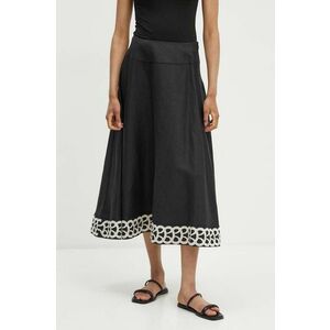 By Malene Birger fusta din in LEONNE culoarea negru, midi, evazati, Q70967010 imagine