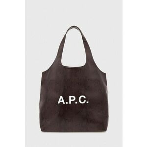 A.P.C. poseta tote ninon culoarea bordo, PUABN.M61565 imagine