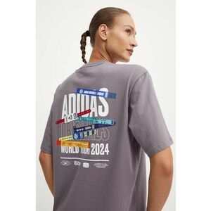 adidas Originals tricou din bumbac femei, culoarea gri, IX7658 imagine