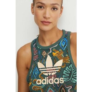 adidas Originals top X Farm Rio femei, culoarea verde, IW0798 imagine