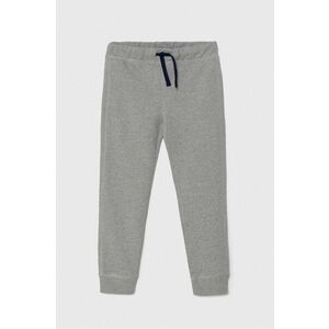 United Colors of Benetton pantaloni de bumbac pentru copii culoarea gri, neted imagine