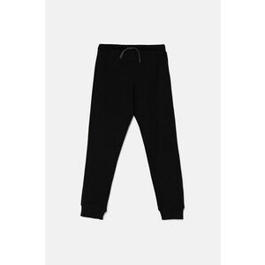 United Colors of Benetton pantaloni de bumbac pentru copii culoarea negru, neted, 3J68CF058 imagine