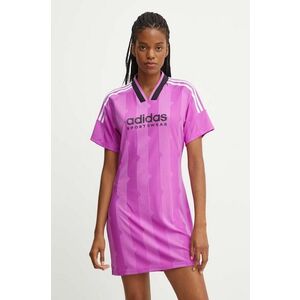 adidas rochie Tiro culoarea violet, mini, drept, IX3501 imagine