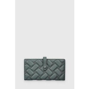 Kurt Geiger London portofel de piele LEATHER SOFT WALLET DR femei, culoarea gri, 646720109 imagine