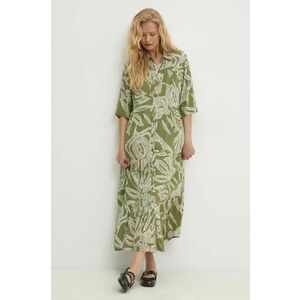 Answear Lab rochie culoarea verde, maxi, evazati imagine