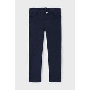 Mayoral pantaloni de bumbac pentru copii culoarea albastru marin, neted, 511 imagine