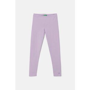 United Colors of Benetton leggins copii culoarea violet, neted, 3MT1CF02G imagine