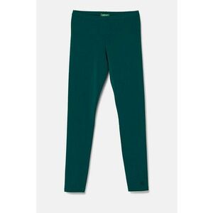 United Colors of Benetton leggins copii culoarea verde, neted, 3MT1CF02G imagine