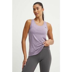 Puma top de yoga Studio Foundation culoarea violet, 524844 imagine