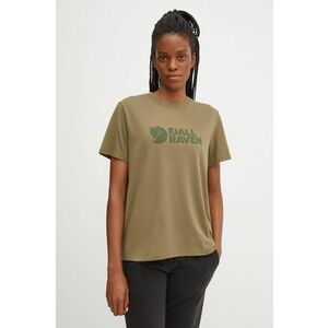 Fjallraven tricou Fjällräven Logo Tee W femei, culoarea verde, F87146.620 imagine