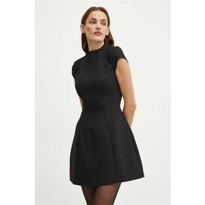 Bardot rochie DELPHI culoarea negru, mini, mulata, 59329DB imagine