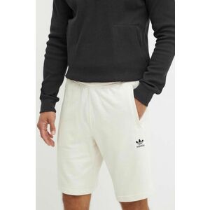 adidas Originals pantaloni scurti din bumbac culoarea bej, IY8518 imagine