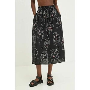 Desigual fusta NANNING culoarea negru, midi, evazati, 24WWFW24 imagine