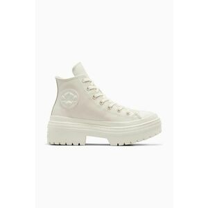 Converse tenisi de piele Chuck Taylor All Star Lugged Heel femei, culoarea alb, A10370C imagine