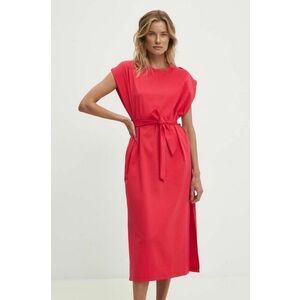 Answear Lab rochie culoarea roz, midi, drept imagine