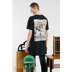 Medicine tricou din bumbac femei, culoarea negru imagine