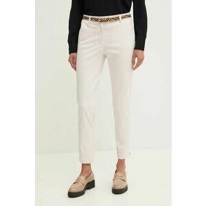 Sisley pantaloni femei, culoarea bej, drept, medium waist, 4AI655AH6 imagine