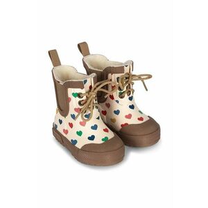 Konges Sløjd cizme copii THERMO BOOTS PRINT culoarea bej, KS101306 imagine