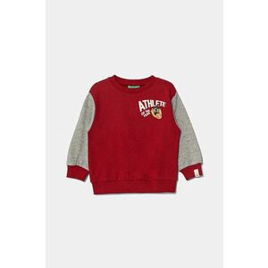 United Colors of Benetton hanorac de bumbac pentru copii x Looney Tunes culoarea bordo, cu imprimeu, 3J68G10GX imagine