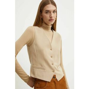 Weekend Max Mara vesta culoarea maro, un singur rand de nasturi, 2425916011600 imagine