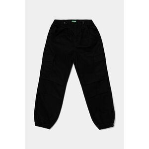 United Colors of Benetton pantaloni copii culoarea negru, neted, 4XZXCF03J imagine