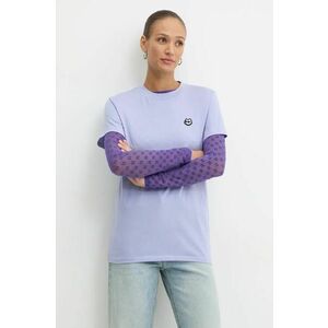 Karl Lagerfeld tricou din bumbac femei, culoarea violet, 245W1712 imagine