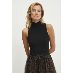 Answear Lab tricou femei, culoarea negru, cu turtleneck imagine