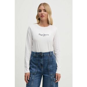 Pepe Jeans longsleeve din bumbac FIORE LS culoarea alb, PL505947 imagine